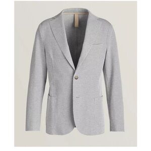 Eleventy dark blue men’s 56 Knit Single-Button Blazer